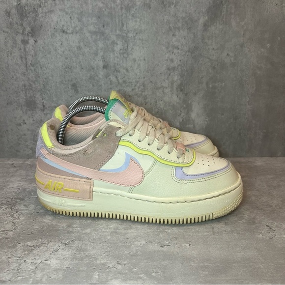 Nike Air Force 1 Low Platform Sneakers CI0919-700 Womens sz 6.5 - multicolor - Picture 1 of 7